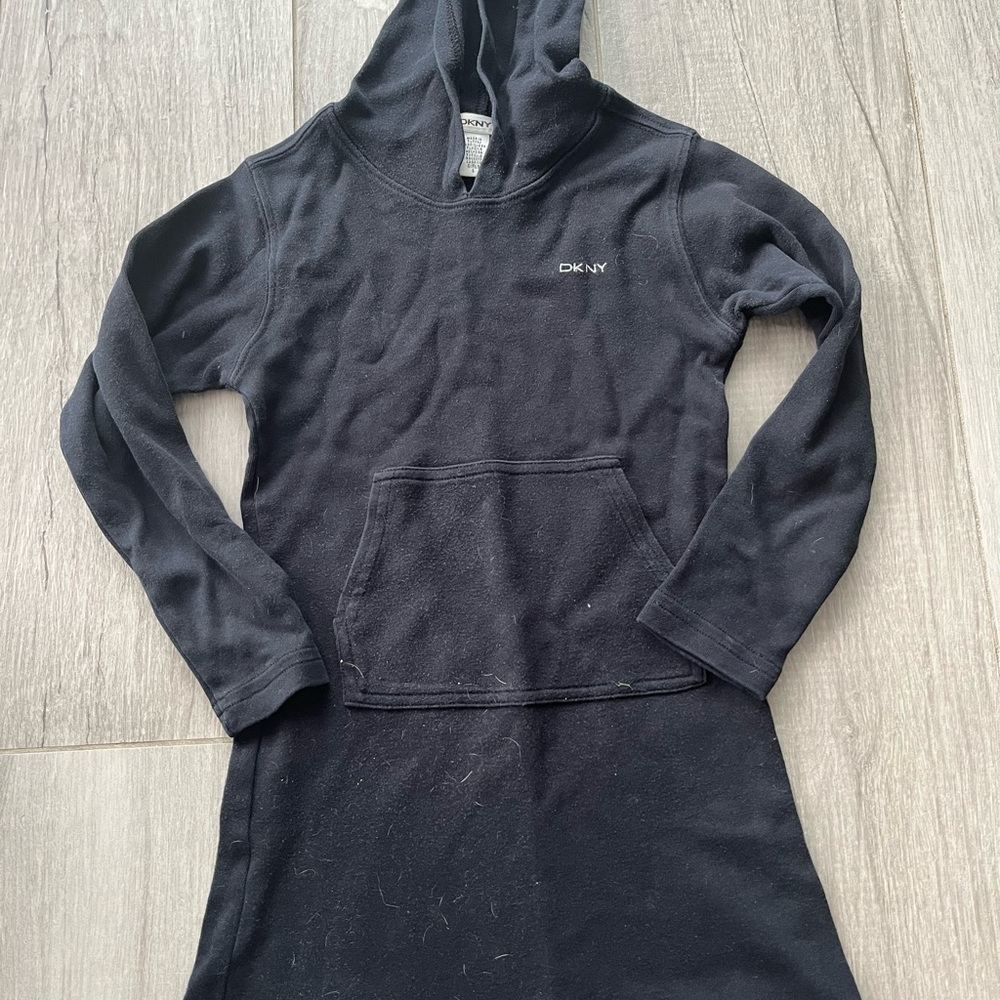 DKNY Black Hoodie Dress